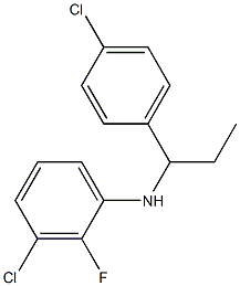 3-chloro-N-[1-(4-chlorophenyl)propyl]-2-fluoroaniline