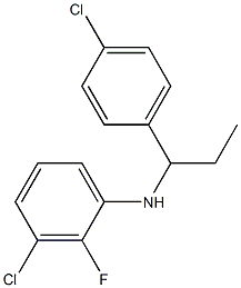  3-chloro-N-[1-(4-chlorophenyl)propyl]-2-fluoroaniline