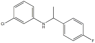 3-chloro-N-[1-(4-fluorophenyl)ethyl]aniline,,结构式