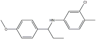 3-chloro-N-[1-(4-methoxyphenyl)propyl]-4-methylaniline Structure