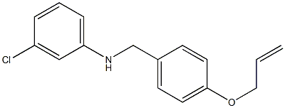3-chloro-N-{[4-(prop-2-en-1-yloxy)phenyl]methyl}aniline 化学構造式