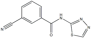 3-cyano-N-(1,3,4-thiadiazol-2-yl)benzamide Struktur