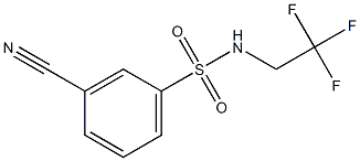 3-cyano-N-(2,2,2-trifluoroethyl)benzenesulfonamide,,结构式