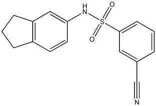 3-cyano-N-(2,3-dihydro-1H-inden-5-yl)benzene-1-sulfonamide Struktur