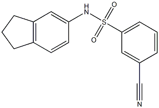  3-cyano-N-(2,3-dihydro-1H-inden-5-yl)benzene-1-sulfonamide