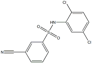 3-cyano-N-(2,5-dichlorophenyl)benzene-1-sulfonamide Struktur