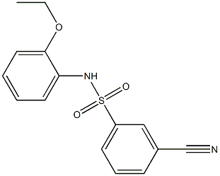 3-cyano-N-(2-ethoxyphenyl)benzene-1-sulfonamide 结构式