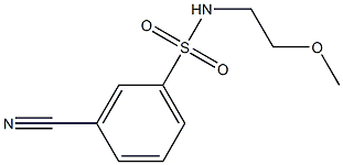 3-cyano-N-(2-methoxyethyl)benzenesulfonamide Struktur