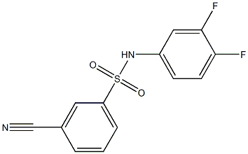 3-cyano-N-(3,4-difluorophenyl)benzenesulfonamide 结构式