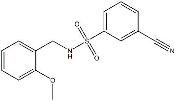 3-cyano-N-[(2-methoxyphenyl)methyl]benzene-1-sulfonamide