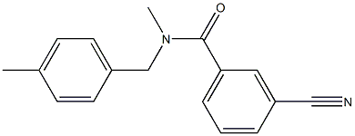 3-cyano-N-methyl-N-[(4-methylphenyl)methyl]benzamide 结构式