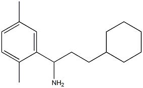 3-cyclohexyl-1-(2,5-dimethylphenyl)propan-1-amine,,结构式