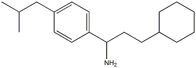 3-cyclohexyl-1-[4-(2-methylpropyl)phenyl]propan-1-amine Struktur