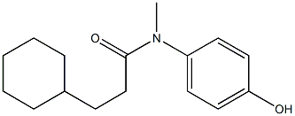 3-cyclohexyl-N-(4-hydroxyphenyl)-N-methylpropanamide,,结构式