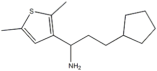 3-cyclopentyl-1-(2,5-dimethylthiophen-3-yl)propan-1-amine,,结构式