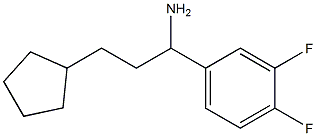 3-cyclopentyl-1-(3,4-difluorophenyl)propan-1-amine Structure