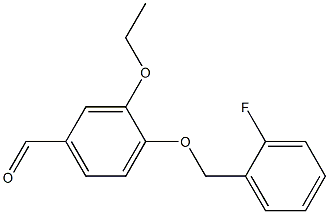 3-ethoxy-4-[(2-fluorophenyl)methoxy]benzaldehyde,,结构式