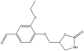 3-ethoxy-4-[(2-oxo-1,3-oxazolidin-5-yl)methoxy]benzaldehyde Structure