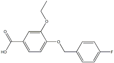 3-ethoxy-4-[(4-fluorophenyl)methoxy]benzoic acid Struktur