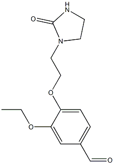 3-ethoxy-4-[2-(2-oxoimidazolidin-1-yl)ethoxy]benzaldehyde Struktur