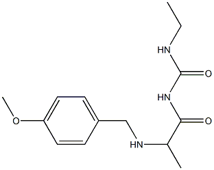 3-ethyl-1-(2-{[(4-methoxyphenyl)methyl]amino}propanoyl)urea 结构式