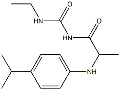 3-ethyl-1-(2-{[4-(propan-2-yl)phenyl]amino}propanoyl)urea Struktur