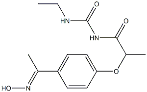 3-ethyl-1-(2-{4-[1-(hydroxyimino)ethyl]phenoxy}propanoyl)urea Structure