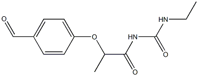 3-ethyl-1-[2-(4-formylphenoxy)propanoyl]urea Structure