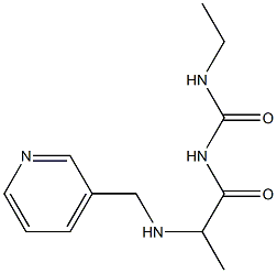 3-ethyl-1-{2-[(pyridin-3-ylmethyl)amino]propanoyl}urea Struktur