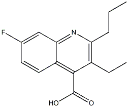 3-ethyl-7-fluoro-2-propylquinoline-4-carboxylic acid Struktur