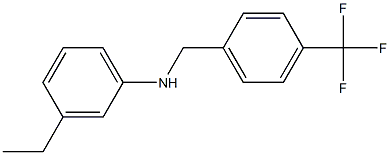 3-ethyl-N-{[4-(trifluoromethyl)phenyl]methyl}aniline Struktur