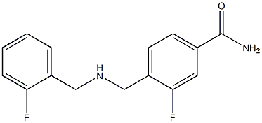 3-fluoro-4-({[(2-fluorophenyl)methyl]amino}methyl)benzamide Struktur