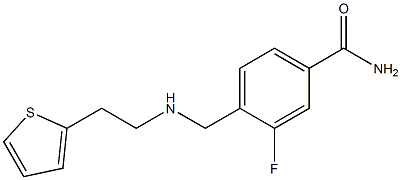 3-fluoro-4-({[2-(thiophen-2-yl)ethyl]amino}methyl)benzamide Structure