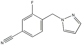 3-fluoro-4-(1H-pyrazol-1-ylmethyl)benzonitrile Struktur