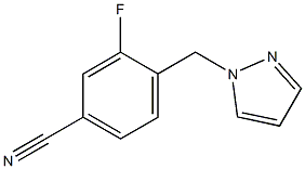 3-fluoro-4-(1H-pyrazol-1-ylmethyl)benzonitrile 结构式