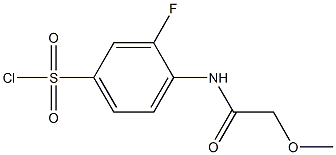 3-fluoro-4-(2-methoxyacetamido)benzene-1-sulfonyl chloride Struktur