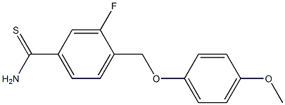 3-fluoro-4-(4-methoxyphenoxymethyl)benzene-1-carbothioamide Struktur