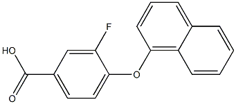 3-fluoro-4-(naphthalen-1-yloxy)benzoic acid Struktur