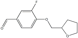 3-fluoro-4-(oxolan-2-ylmethoxy)benzaldehyde Struktur