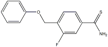 3-fluoro-4-(phenoxymethyl)benzene-1-carbothioamide Struktur