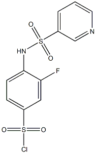 3-fluoro-4-(pyridine-3-sulfonamido)benzene-1-sulfonyl chloride Structure