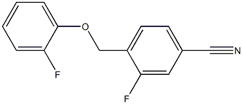 3-fluoro-4-[(2-fluorophenoxy)methyl]benzonitrile,,结构式