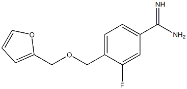 3-fluoro-4-[(2-furylmethoxy)methyl]benzenecarboximidamide 结构式