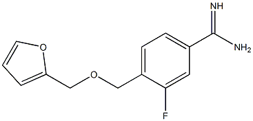 3-fluoro-4-[(2-furylmethoxy)methyl]benzenecarboximidamide,,结构式