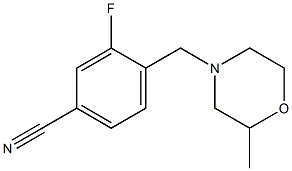 3-fluoro-4-[(2-methylmorpholin-4-yl)methyl]benzonitrile Struktur