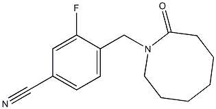 3-fluoro-4-[(2-oxoazocan-1-yl)methyl]benzonitrile Struktur