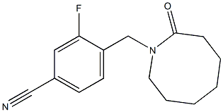 3-fluoro-4-[(2-oxoazocan-1-yl)methyl]benzonitrile,,结构式