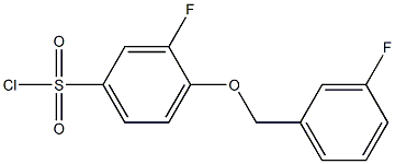 3-fluoro-4-[(3-fluorophenyl)methoxy]benzene-1-sulfonyl chloride