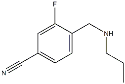 3-fluoro-4-[(propylamino)methyl]benzonitrile Structure