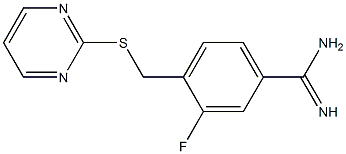 3-fluoro-4-[(pyrimidin-2-ylsulfanyl)methyl]benzene-1-carboximidamide